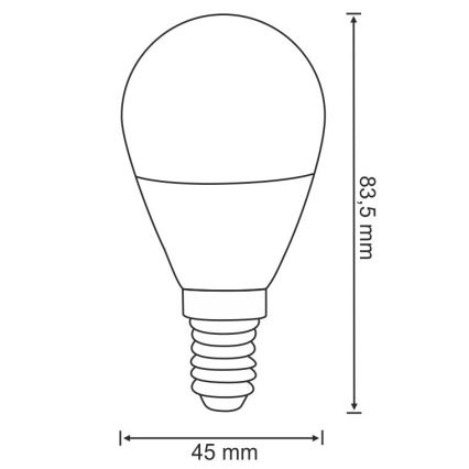 Λαμπτήρας LED G45 E14/3,5W/230V 3000K