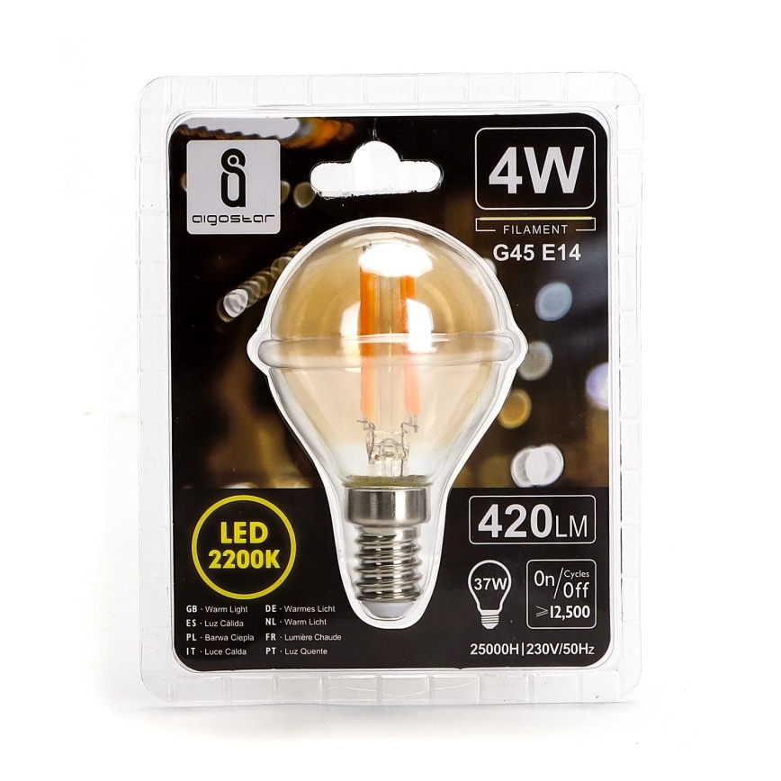 Λαμπτήρας LED G45 E14/4W/230V 2200K - Aigostar