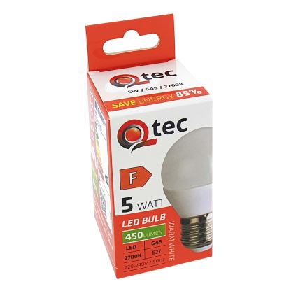 Λαμπτήρας LED G45 E27/5W/230V 2700K