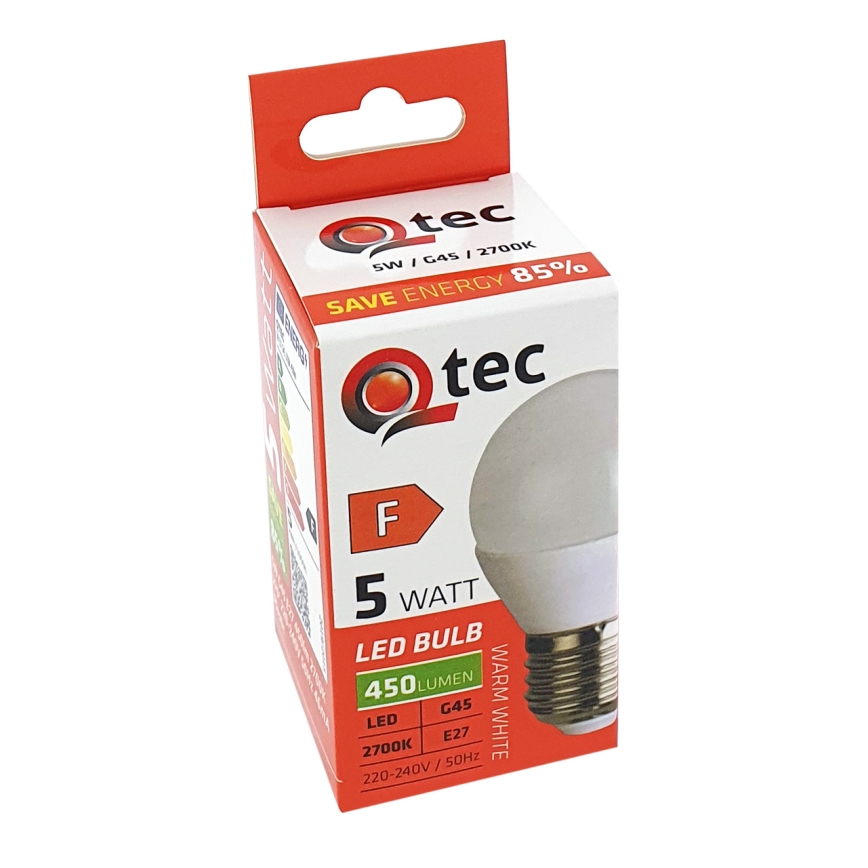 Λαμπτήρας LED G45 E27/5W/230V 2700K