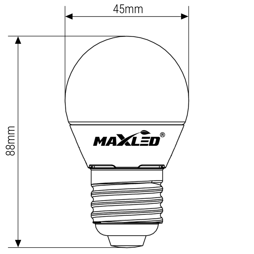 Λαμπτήρας LED G45 E27/8W/230V 4000K