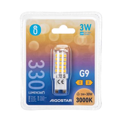 Λαμπτήρας LED G9/3W/230V 3000K - Aigostar