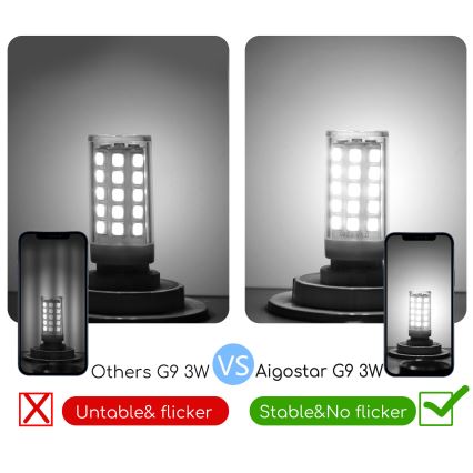 Λαμπτήρας LED G9/3W/230V 6500K - Aigostar