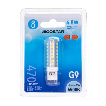 Λαμπτήρας LED G9/4,8W/230V 6500K - Aigostar