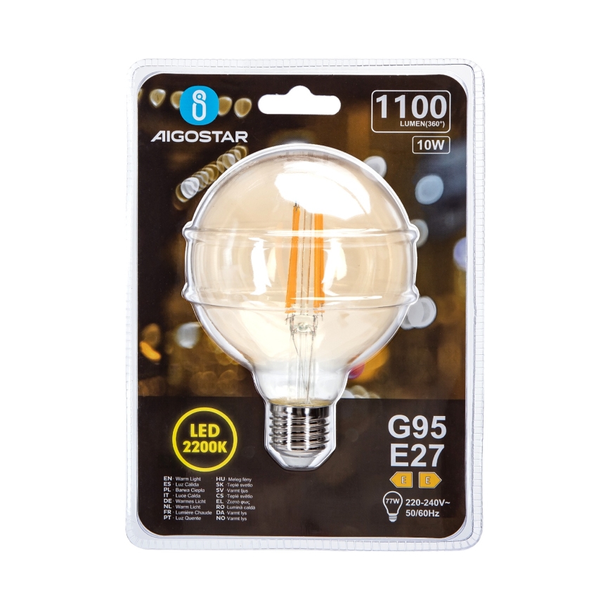 Λαμπτήρας LED G95 E27/10W/230V 2200K - Aigostar
