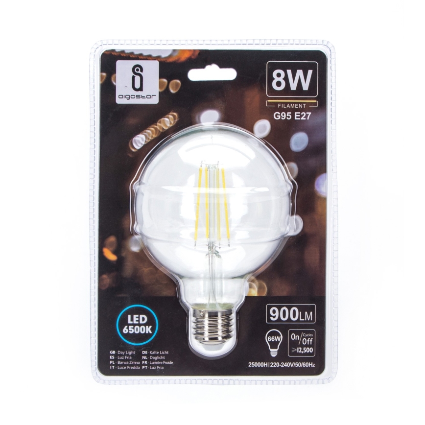 Λαμπτήρας LED G95 E27/8W/230V 6500K - Aigostar