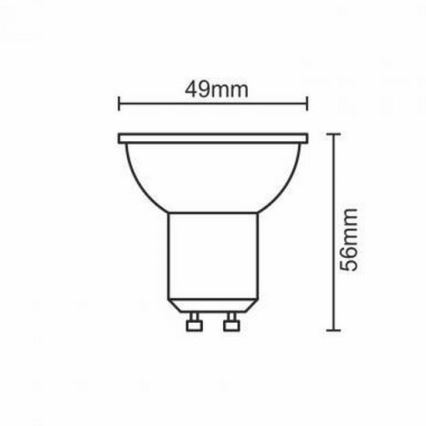 Λαμπτήρας LED GU10/6W/230V 3000K μαύρο