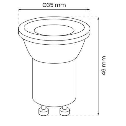 Λαμπτήρας LED GU10-MR11/3W/230V 4000K