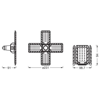 Λαμπτήρας LED HIGHBAY E27/23W/230V 4000K - Ledvance