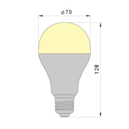 Λαμπτήρας LED LEDSTAR A70 E27/18W/230V 4000K