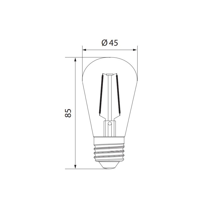 Λαμπτήρας LED LEDSTAR CLASIC ST45 E27/1W/230V 3000K