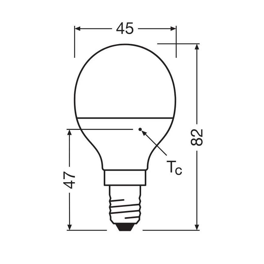 Λαμπτήρας LED P40 E14/4,9W/230V 2700K - Osram