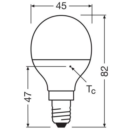 Λαμπτήρας LED P40 E14/4,9W/230V 4000K - Osram