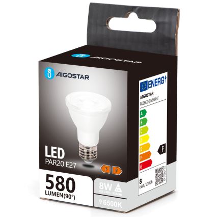 Λαμπτήρας LED PAR20 E27/8W/230V 6500K - Aigostar