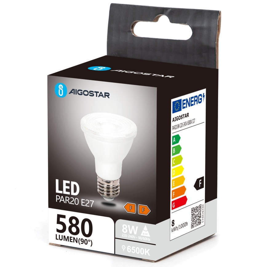Λαμπτήρας LED PAR20 E27/8W/230V 6500K - Aigostar