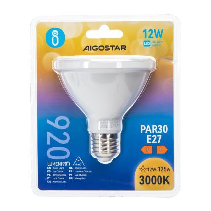 Λαμπτήρας LED PAR30 E27/12W/230V 3000K - Aigostar