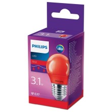 Λαμπτήρας LED Philips E27/3,1W/230V κόκκινος