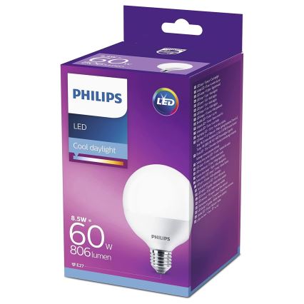 Λαμπτήρας LED Philips G95 E27/8,5W/230V 6500K