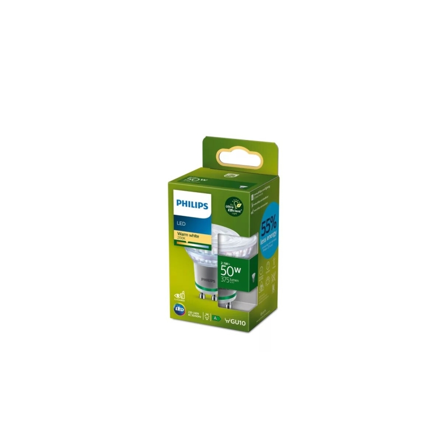 Λαμπτήρας LED Philips PAR16 GU10/2,1W/230V 2700K