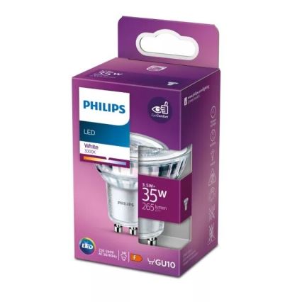 Λαμπτήρας LED Philips PAR16 GU10/3,5W/230V 3000K