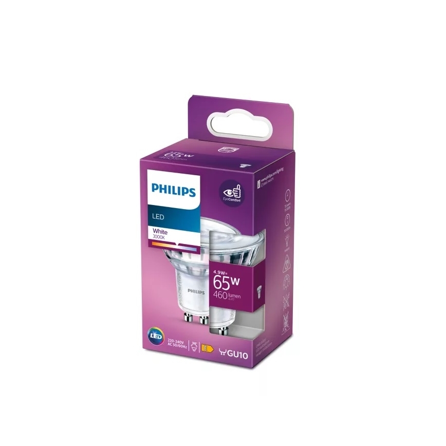 Λαμπτήρας LED Philips PAR16 GU10/4,9W/230V 3000K