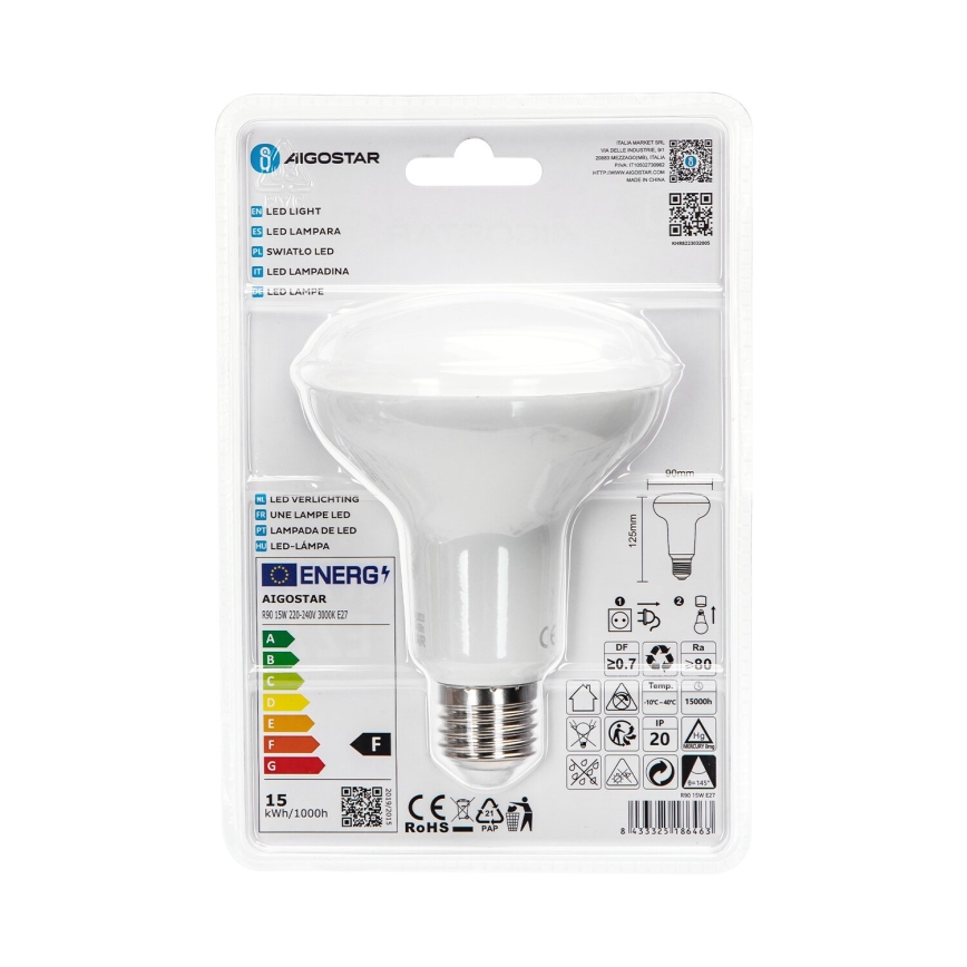 Λαμπτήρας LED R90 E27/15W/230V 3000K - Aigostar