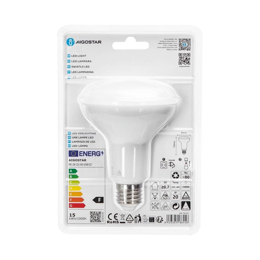 Λαμπτήρας LED R90 E27/15W/230V 6500K - Aigostar