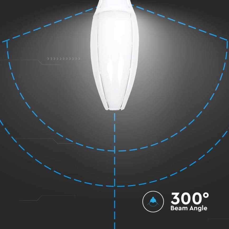 Λαμπτήρας LED SAMSUNG CHIP E40/60W/230V 6500K