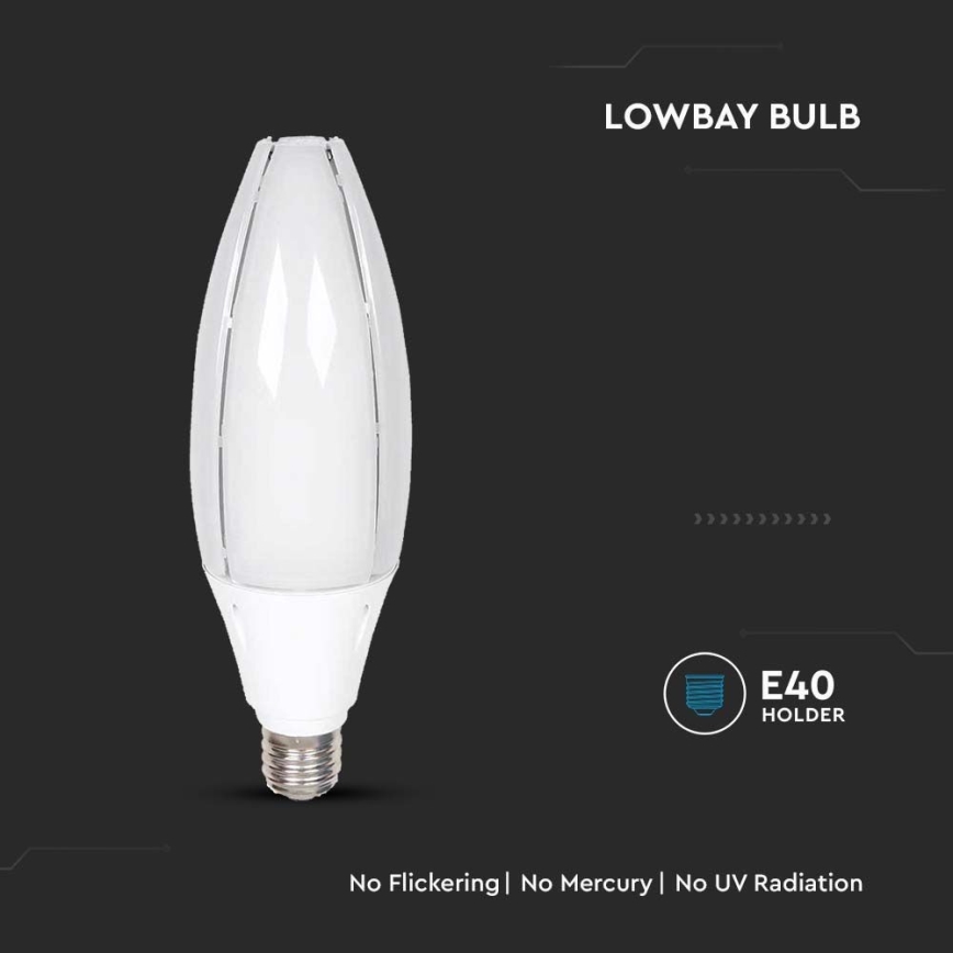 Λαμπτήρας LED SAMSUNG CHIP E40/60W/230V 6500K