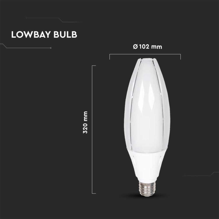 Λαμπτήρας LED SAMSUNG CHIP E40/60W/230V 6500K