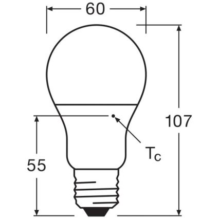 Λαμπτήρας LED VALUE A60 E27/8W/230V 4000K - Osram