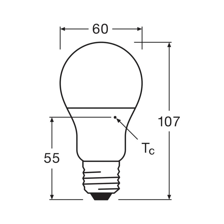 Λαμπτήρας LED VALUE A60 E27/8W/230V 4000K - Osram