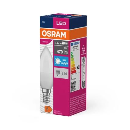 Λαμπτήρας LED VALUE B40 E14/4,9W/230V 6500K - Osram