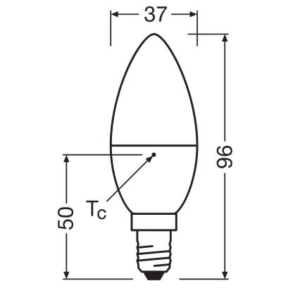 Λαμπτήρας LED VALUE B40 E14/4,9W/230V 6500K - Osram