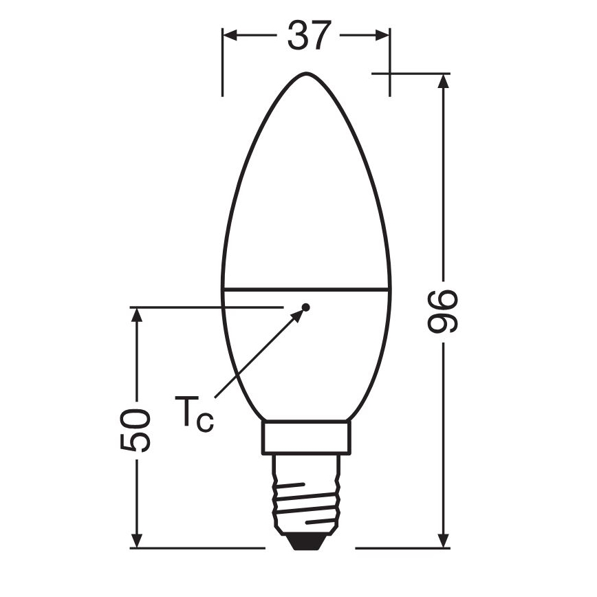 Λαμπτήρας LED VALUE B40 E14/4,9W/230V 6500K - Osram