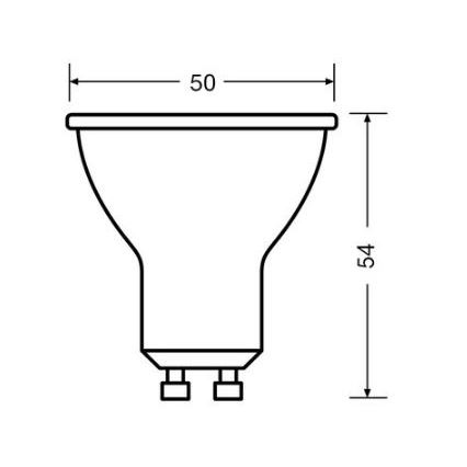 Λαμπτήρας LED VALUE PAR16 GU10/4,5W/230V 4000K 36° λευκό - Osram
