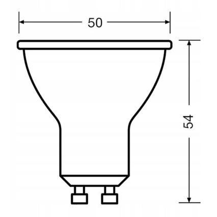 Λαμπτήρας LED VALUE PAR16 GU10/6,9W/230V 2700K 120° μαύρο - Ledvance