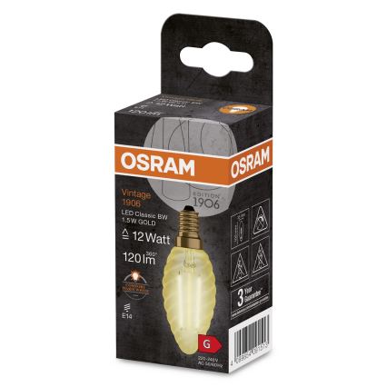 Λαμπτήρας LED VINTAGE E14/1,5W/230V 2400K - Osram