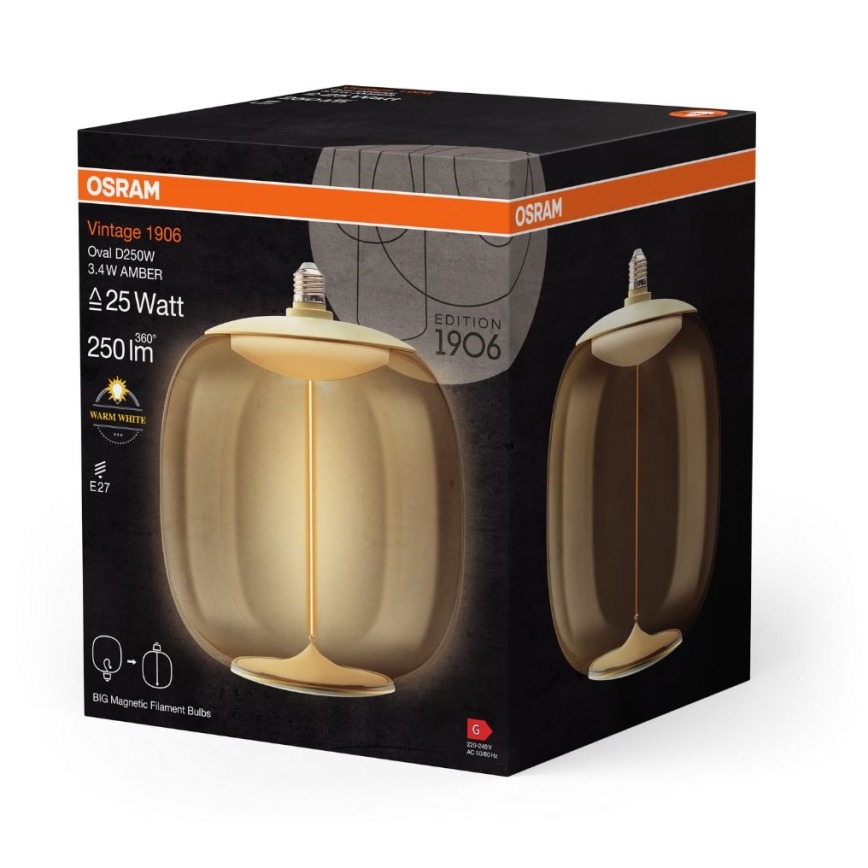 Λαμπτήρας LED VINTAGE FILAMENT E27/3,4W/230V 2700K - Osram