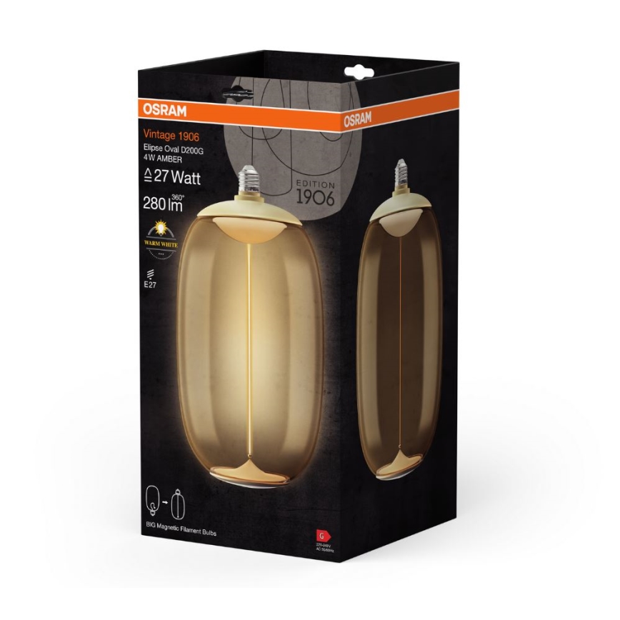Λαμπτήρας LED VINTAGE FILAMENT E27/4W/230V 2700K - Osram