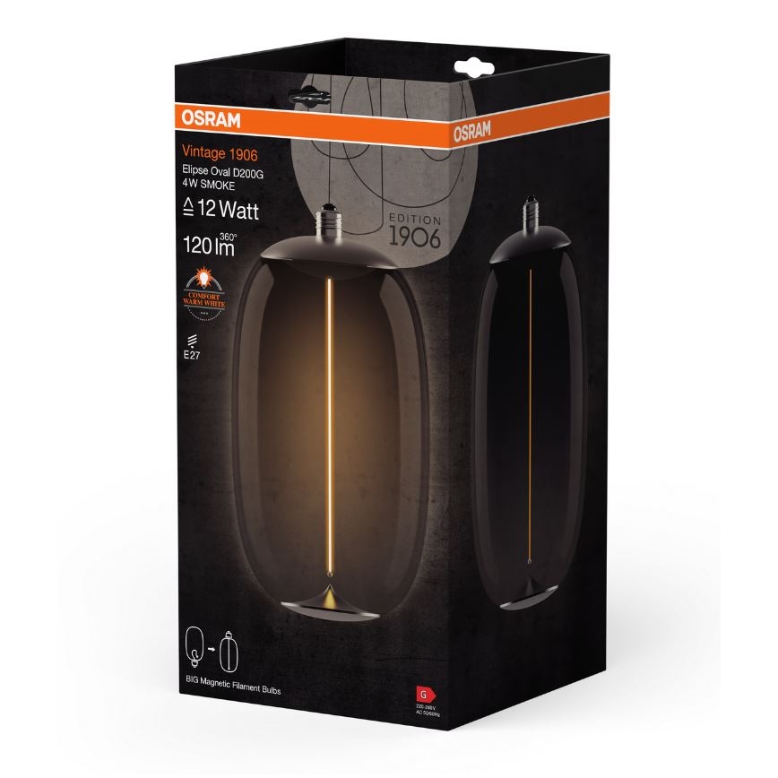 Λαμπτήρας LED VINTAGE FILAMENT E27/4W/230V 2700K φιμέ - Osram