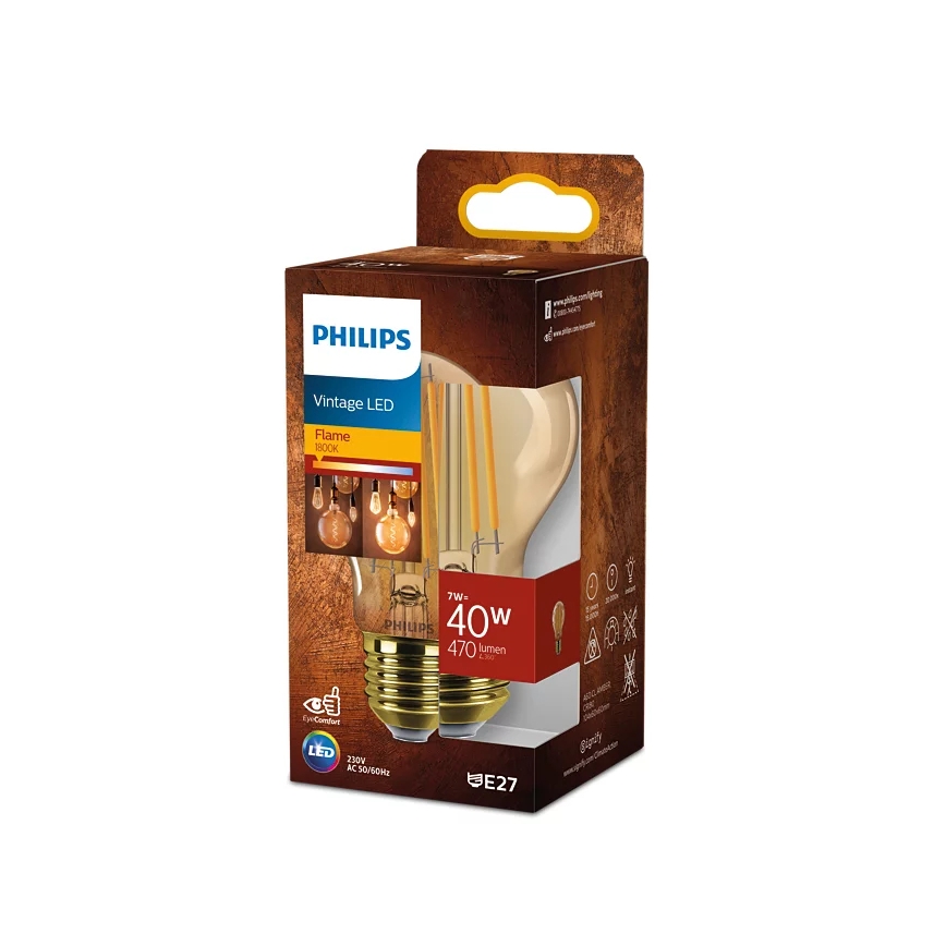 Λαμπτήρας LED VINTAGE Philips A60 E27/7W/230V 1800K
