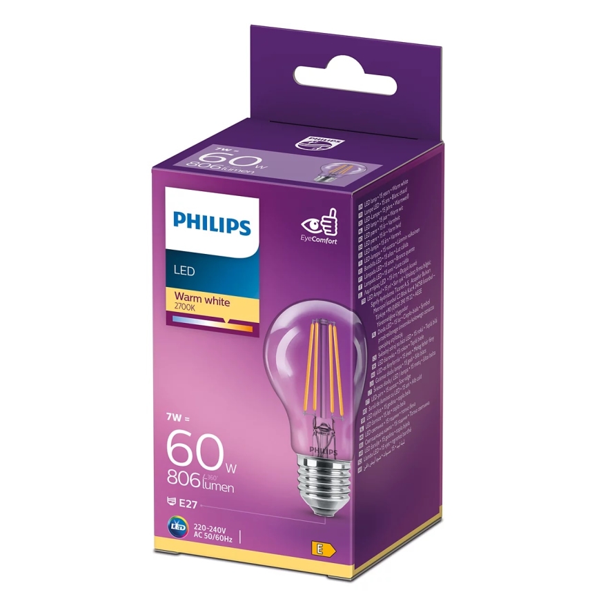 Λαμπτήρας LED VINTAGE Philips A60 E27/7W/230V 2700K