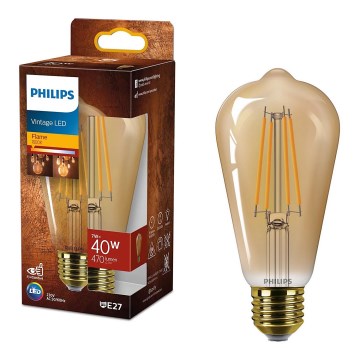Λαμπτήρας LED VINTAGE Philips ST64 E27/7W/230V 1800K