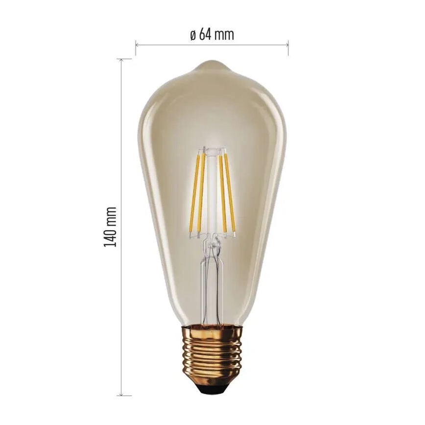 Λαμπτήρας LED VINTAGE ST64 E27/4,5W/230V 2200K