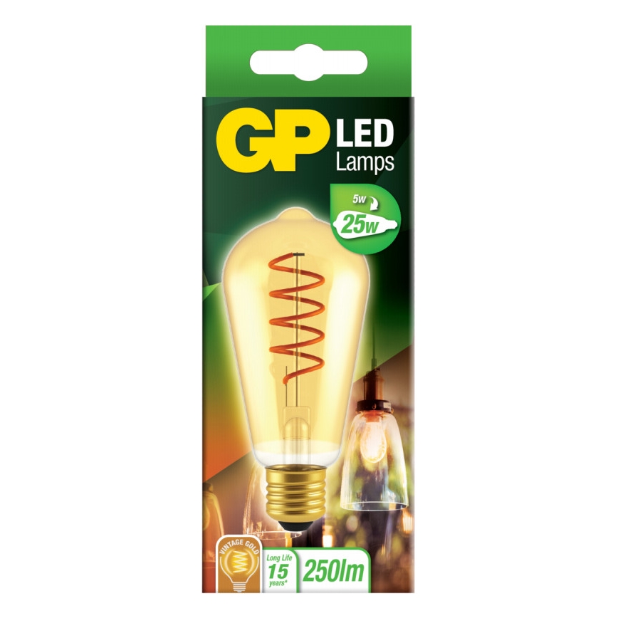 Λαμπτήρας LED VINTAGE ST64 E27/5W/230V 2000K - GP