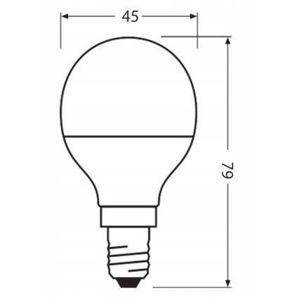 Λαμπτήρας LED από ανακυκλωμένο πλαστικό P45 E14/4,9W/230V 2700K - Ledvance