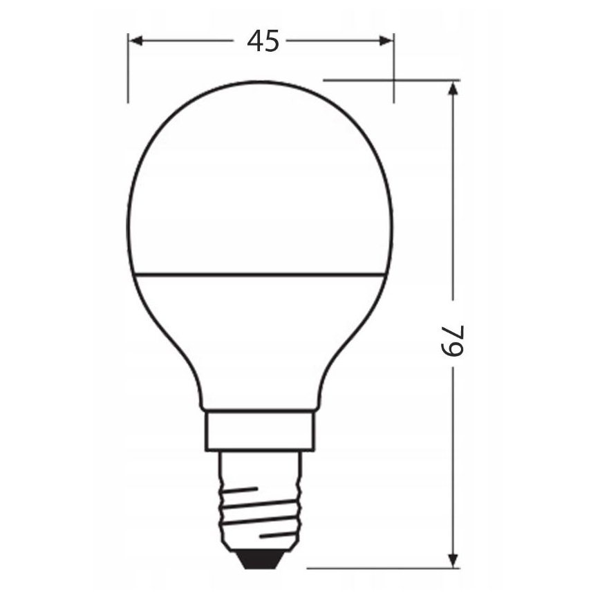Λαμπτήρας LED από ανακυκλωμένο πλαστικό P45 E14/4,9W/230V 2700K - Ledvance
