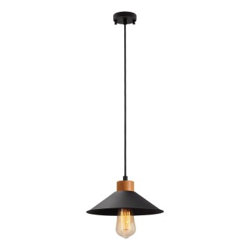 Λαμπτήρας οροφής MANAVGAT 1xE27/40W/230V μαύρος/καφέ