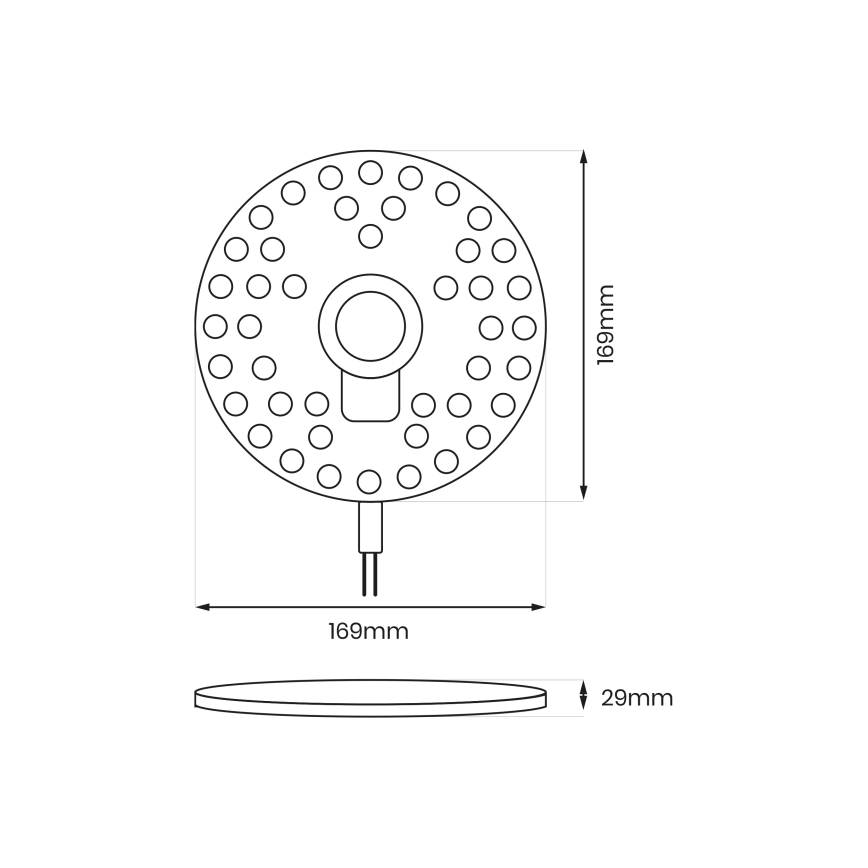 Μαγνητική μονάδα LED 18W 230V 2700–6500K Ø 17 cm - Brilagi